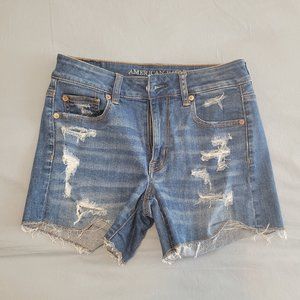 America Eagle High-Waisted Denim Short Short
